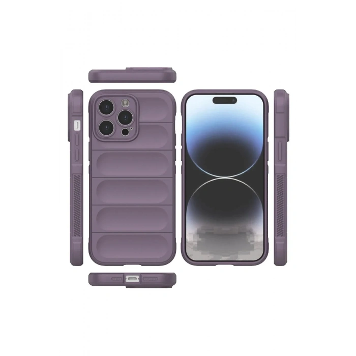 Mey İthalat®  iPhone 14 Pro Kılıf Optimum Silikon - Mor