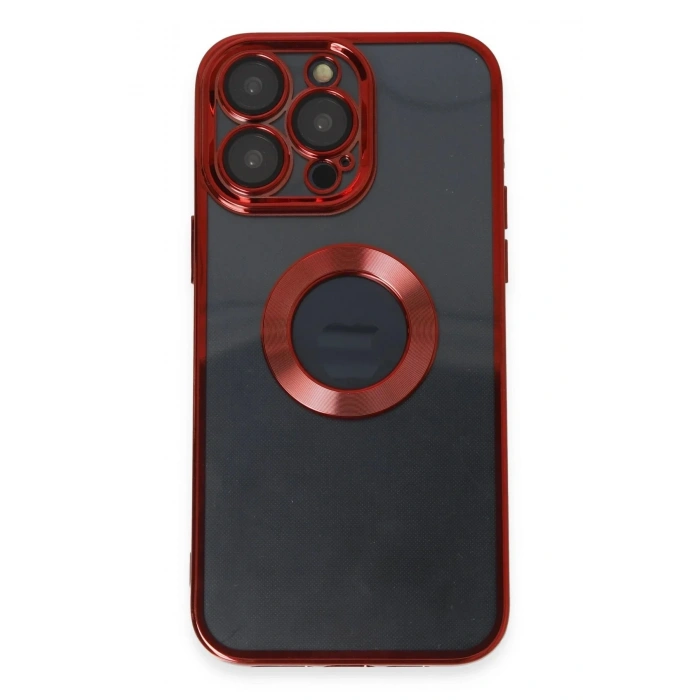 Mey İthalat®  iPhone 14 Pro Kılıf Slot Silikon - Kırmızı