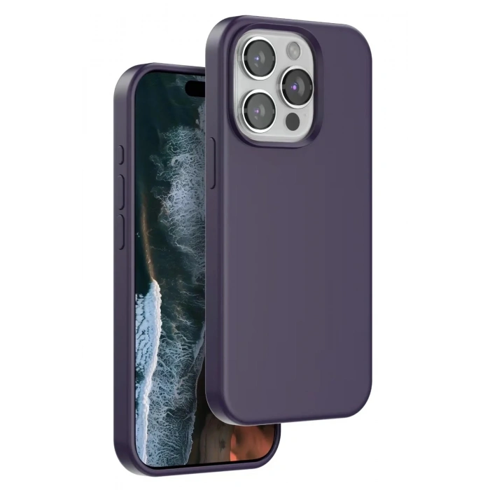 Mey İthalat®  iPhone 14 Pro Max Home Magsafe Kapak - Derin Mor