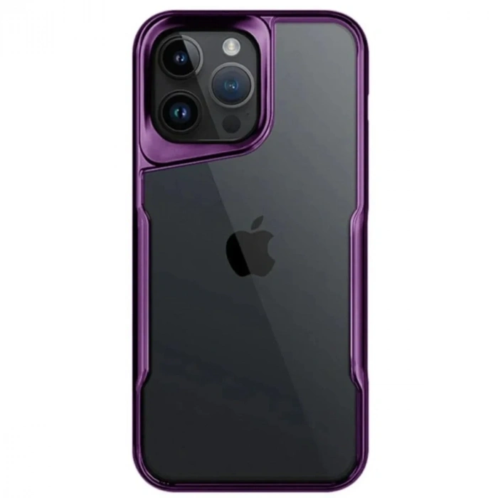 Mey İthalat®  iPhone 14 Pro Max Kılıf Boyi Silikon Kapak - Derin Mor