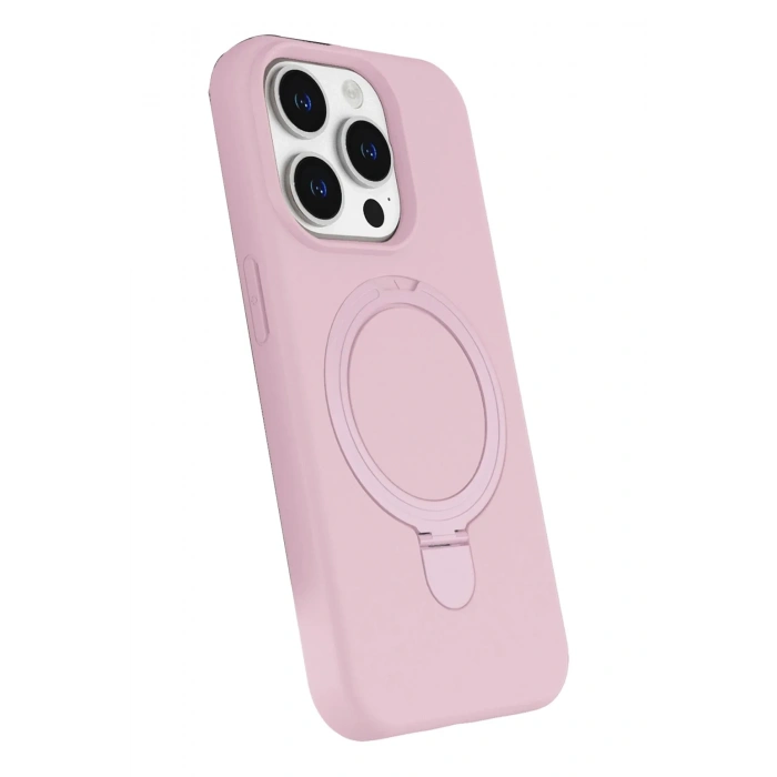 Mey İthalat®   iPhone 14 Pro Max Regal Magsafe Standlı Kapak - Açık Pembe