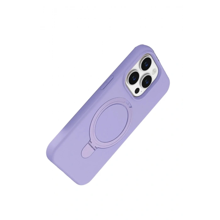 Mey İthalat®   iPhone 14 Pro Max Regal Magsafe Standlı Kapak - Lila