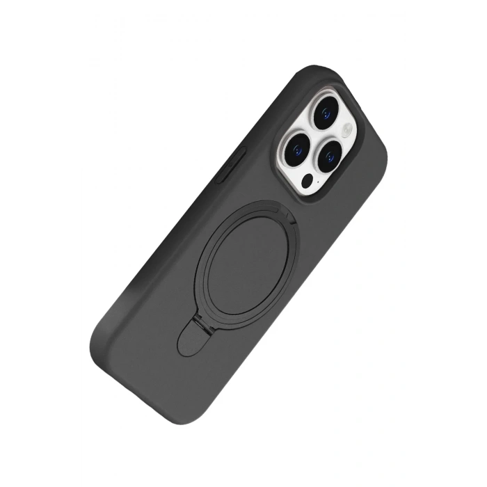 Mey İthalat®   iPhone 14 Pro Max Regal Magsafe Standlı Kapak - Titan Gri