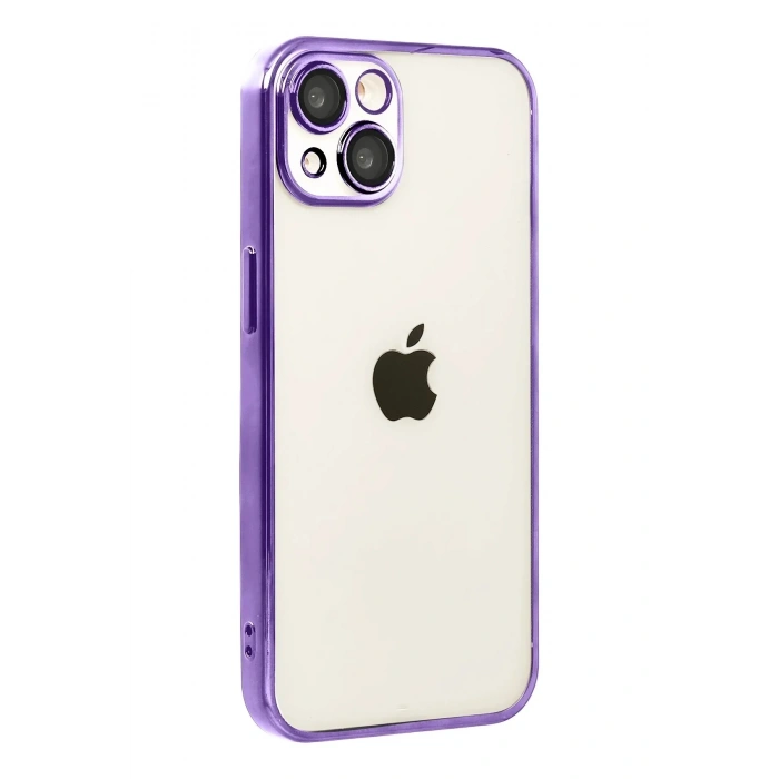 Mey İthalat®   iPhone 15  Lensli Silikon - Mor