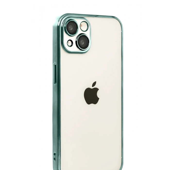 Mey İthalat®   iPhone 15  Lensli Silikon - Yeşil