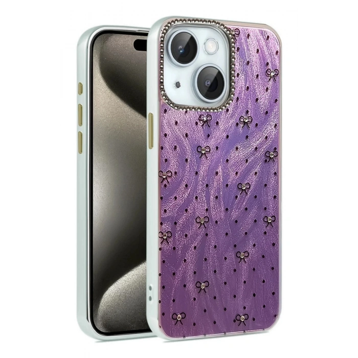 Mey İthalat®  iPhone 15 Plus Kılıf Blade Aynalı Desenli Kapak - Desen 2
