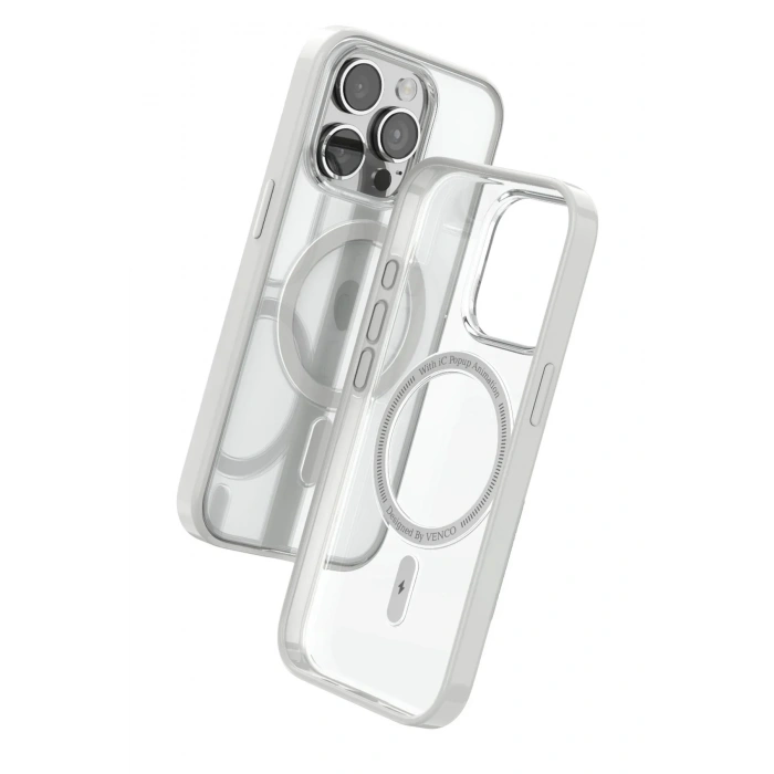 Mey İthalat®   iPhone 15 Pro Max Joly Magsafe Kapak - Beyaz