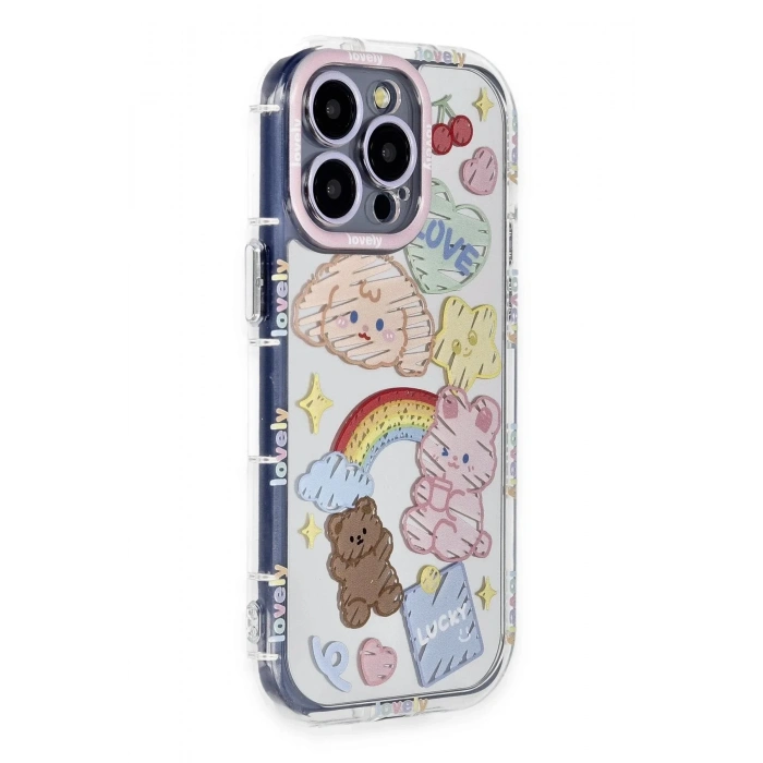 Mey İthalat®  iPhone 15 Pro Max Kılıf Reflexion Desenli Kapak - Desen 4