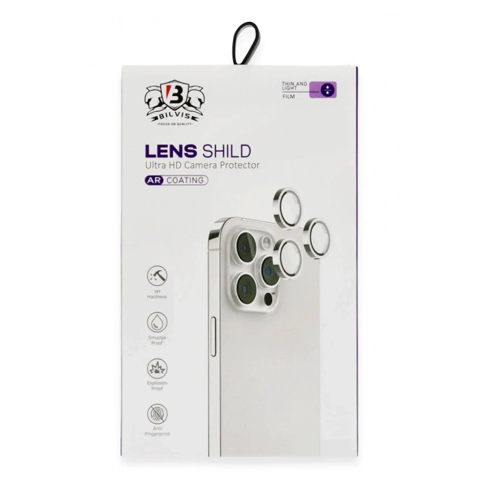 Mey İthalat®  iPhone 16 Bilvis Titan Kamera Lens - Siyah