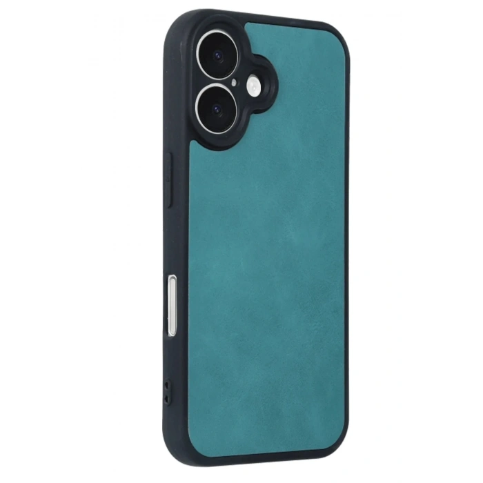 Mey İthalat®  iPhone 16 Kılıf Aras Deri Kapak - Açık Yeşil