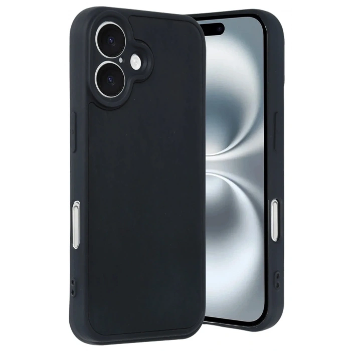 Mey İthalat®  iPhone 16 Kılıf Aras Deri Kapak - Siyah