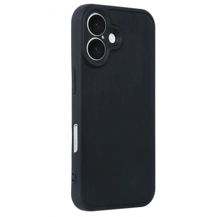 Mey İthalat®  iPhone 16 Kılıf Aras Deri Kapak - Siyah