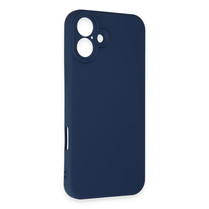 Mey İthalat®  iPhone 16 Kılıf First Silikon - Lacivert