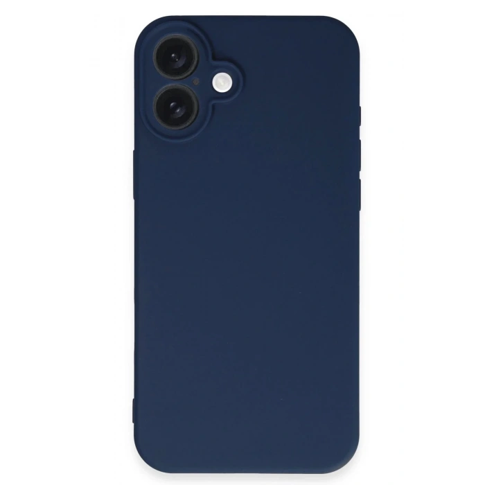 Mey İthalat®  iPhone 16 Kılıf First Silikon - Lacivert