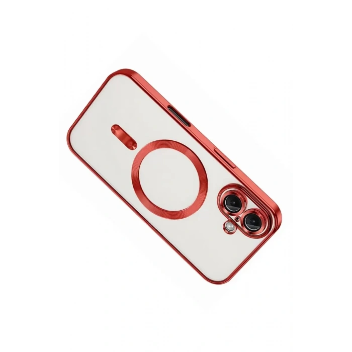 Mey İthalat®   iPhone 16 Kılıf Kross Magneticsafe Kapak - Kırmızı