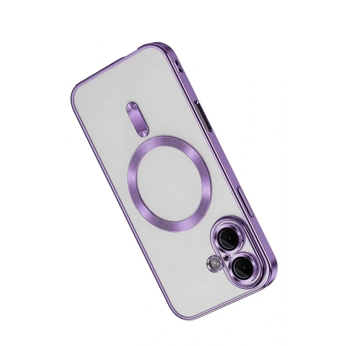 Mey İthalat®   iPhone 16 Kılıf Kross Magneticsafe Kapak - Mor
