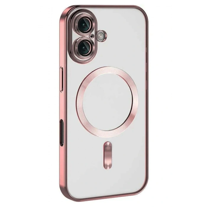 Mey İthalat®  iPhone 16 Kılıf Kross Magneticsafe Kapak - Pembe