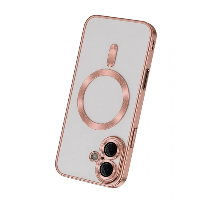 Mey İthalat®   iPhone 16 Kılıf Kross Magneticsafe Kapak - Rose