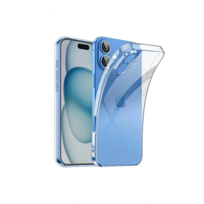 Mey İthalat®  iPhone 16 Kılıf Lüx Şeffaf Silikon