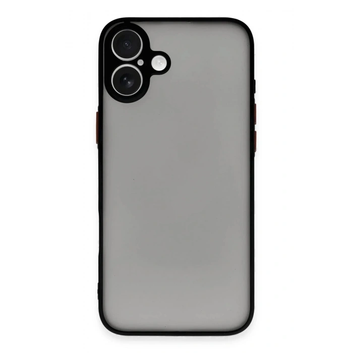 Mey İthalat®  iPhone 16 Kılıf Montreal Silikon Kapak - Siyah