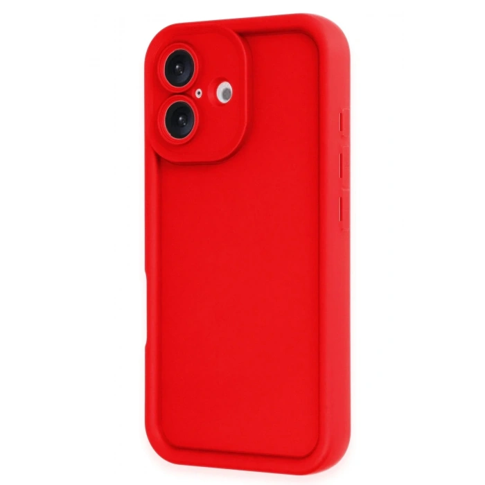 Mey İthalat®  iPhone 16 Kılıf Viera Silikon - Kırmızı