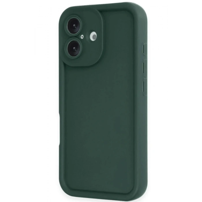 Mey İthalat®  iPhone 16 Kılıf Viera Silikon - Koyu Yeşil
