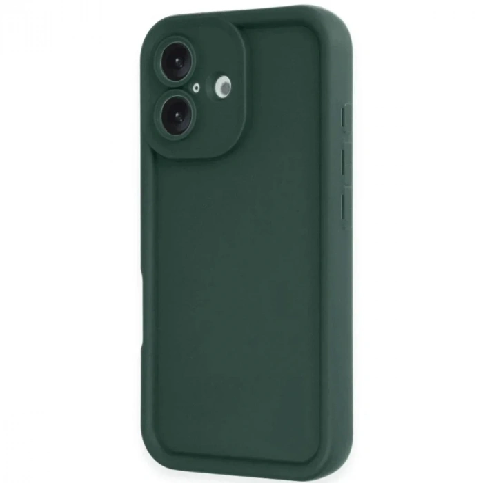 Mey İthalat®  iPhone 16 Kılıf Viera Silikon - Koyu Yeşil