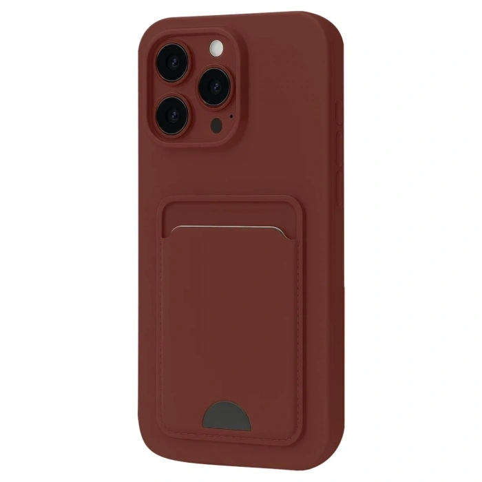 Mey İthalat®  iPhone 16 Plus Kılıf Kelvin Kartvizitli Silikon - Bordo