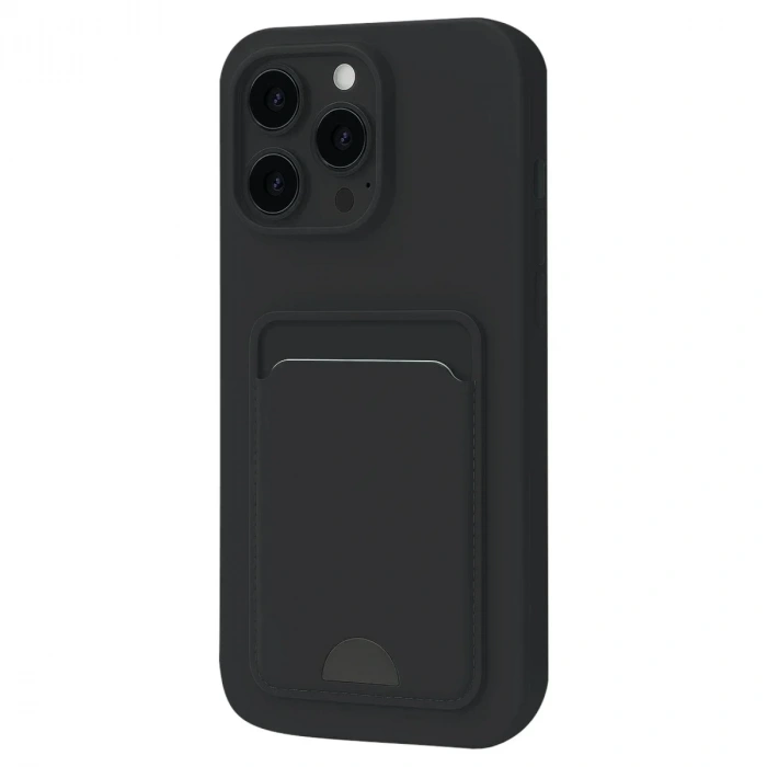 Mey İthalat®  iPhone 16 Plus Kılıf Kelvin Kartvizitli Silikon - Siyah