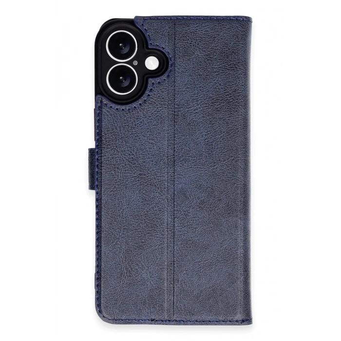 Mey İthalat®  iPhone 16 Plus Kılıf Trend S Plus Kapaklı Kılıf - Lacivert