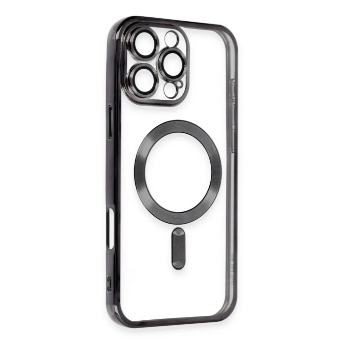 Mey İthalat®  iPhone 16 Pro Kılıf Kross Magneticsafe Kapak - Siyah