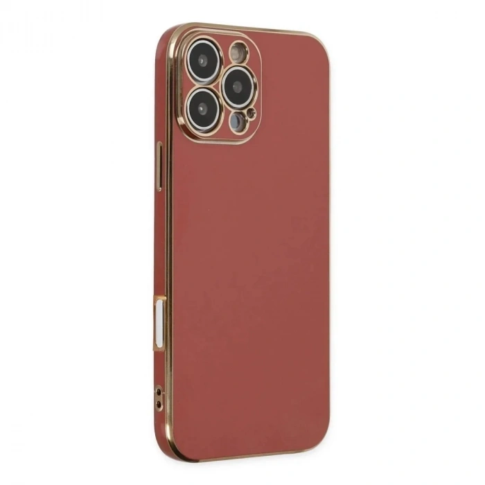 Mey İthalat®  iPhone 16 Pro Kılıf Volet Silikon - Kırmızı