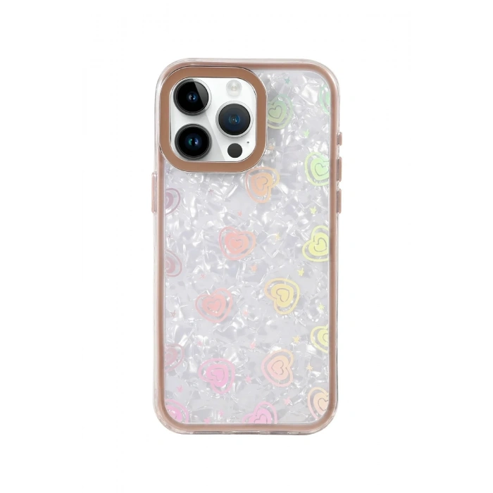 Mey İthalat®   iPhone 16 Pro Lumi Desenli Kapak - Çöl Titanyum