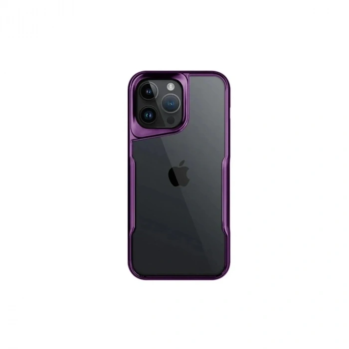 Mey İthalat®  iPhone 16 Pro Max Kılıf Boyi Silikon Kapak - Derin Mor