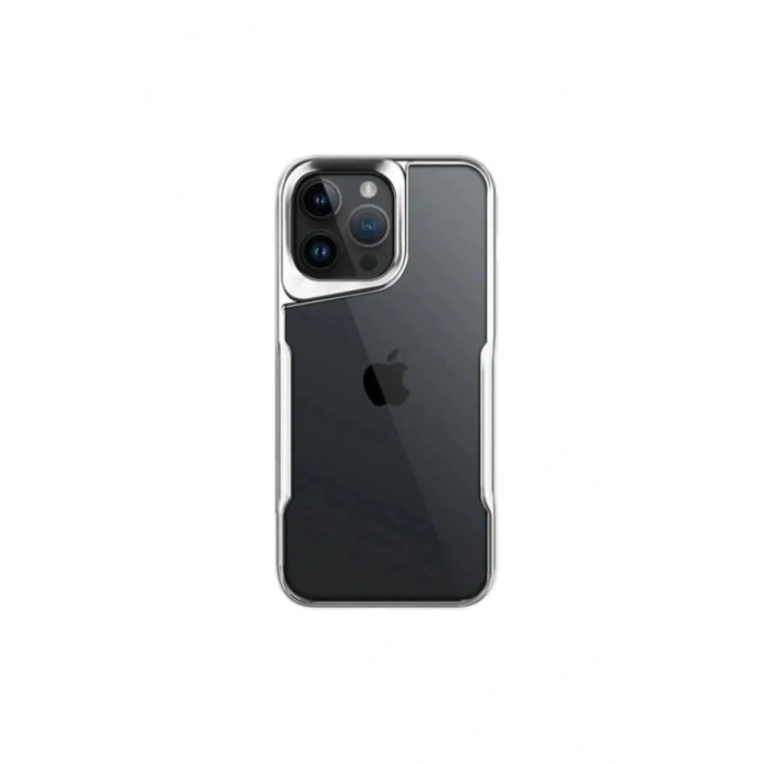 Mey İthalat®  iPhone 16 Pro Max Kılıf Boyi Silikon Kapak - Gümüş