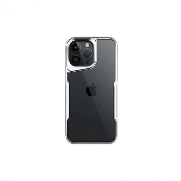 Mey İthalat®  iPhone 16 Pro Max Kılıf Boyi Silikon Kapak - Gümüş
