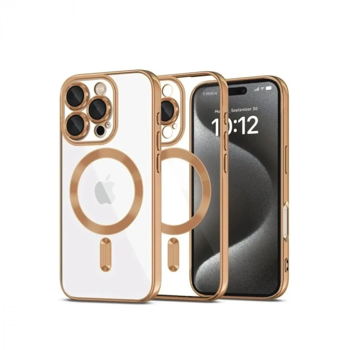Mey İthalat®  iPhone 16 Pro Max Kılıf Kross Magneticsafe Kapak - Çöl Titanyum