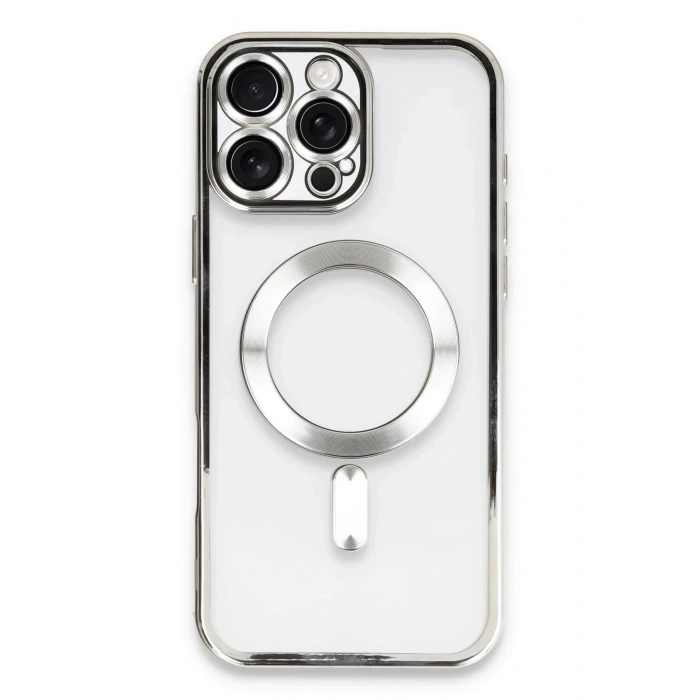Mey İthalat®  iPhone 16 Pro Max Kılıf Kross Magneticsafe Kapak - Gümüş
