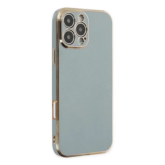 Mey İthalat®  iPhone 16 Pro Max Kılıf Volet Silikon - Açık Yeşil