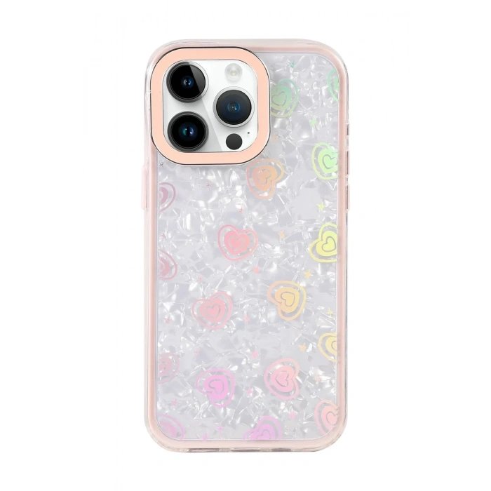Mey İthalat®   iPhone 16 Pro Max Lumi Desenli Kapak - Pembe