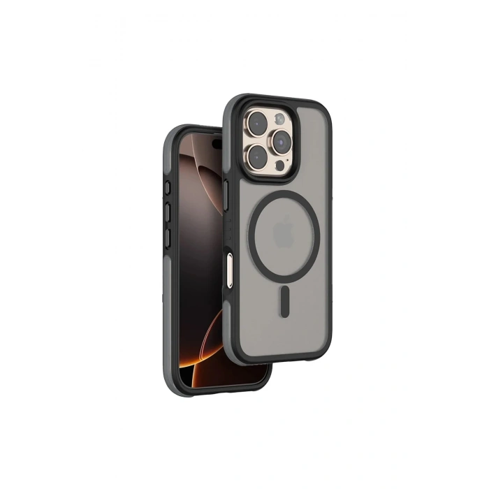 Mey İthalat®  iPhone 16 Pro Max Orbit Magsafe Kapak - Siyah