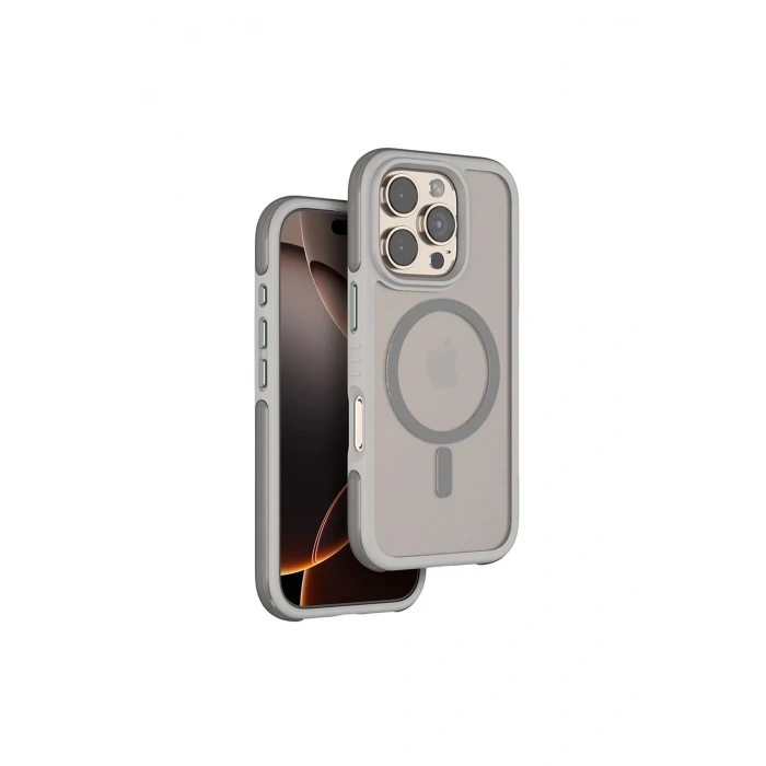 Mey İthalat®  iPhone 16 Pro Max Orbit Magsafe Kapak - Titan Gri
