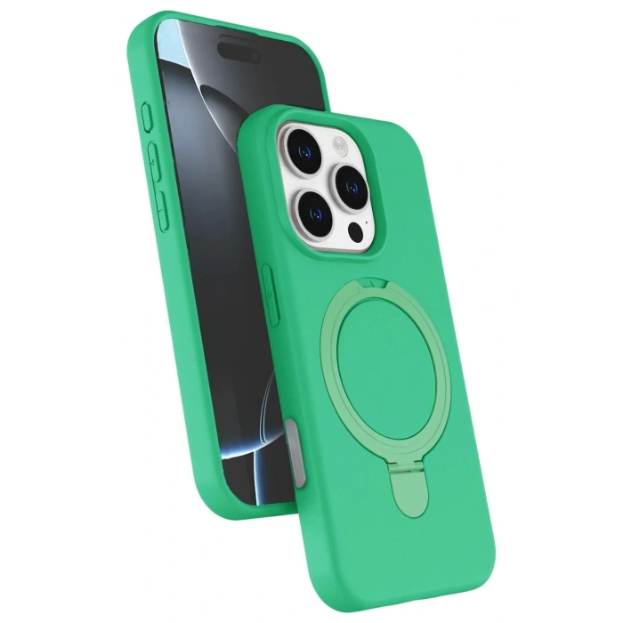 Mey İthalat®   iPhone 16 Pro Max Regal Magsafe Standlı Kapak - Yeşil