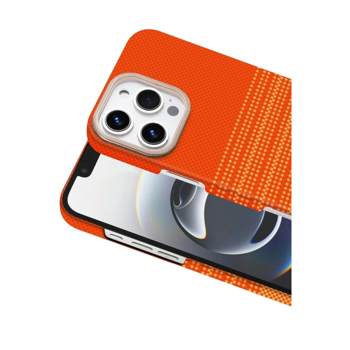 Mey İthalat®   iPhone 16 Pro Max Vega Magsafe Kapak - Turuncu