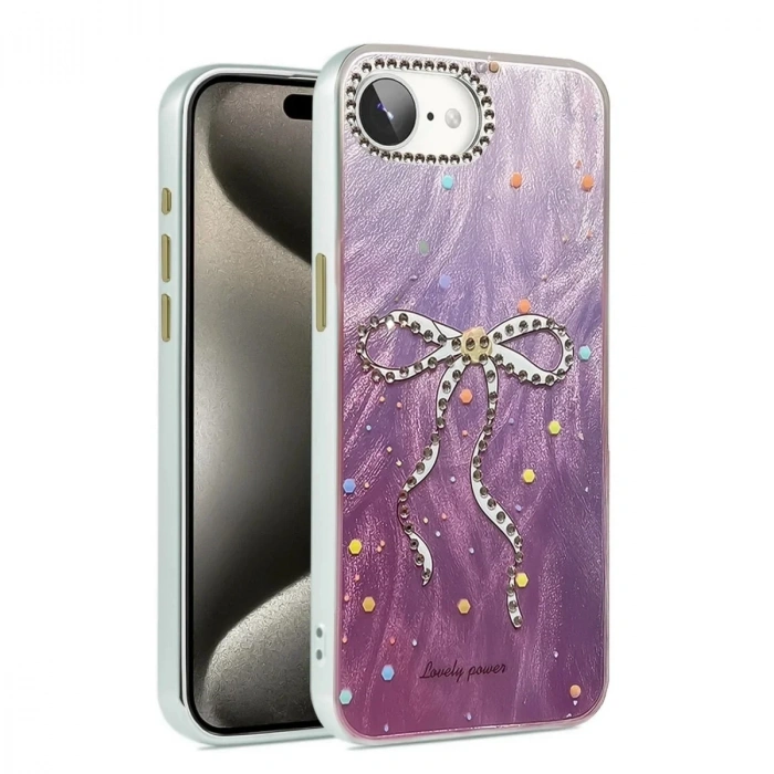 Mey İthalat®  iPhone 16E Kılıf Blade Aynalı Desenli Kapak - Desen 1