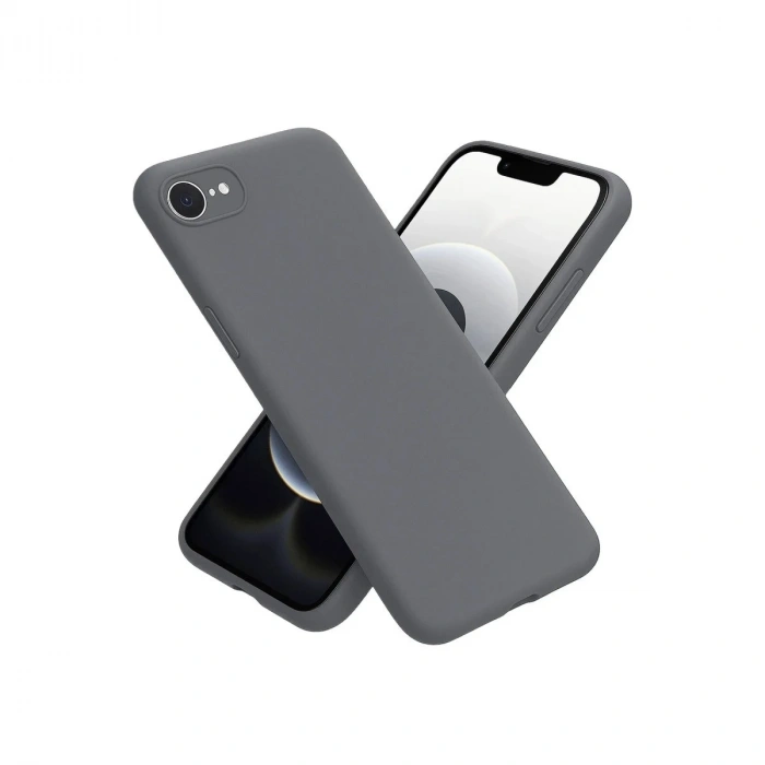Mey İthalat®  iPhone 16E Kılıf First Silikon - Gri