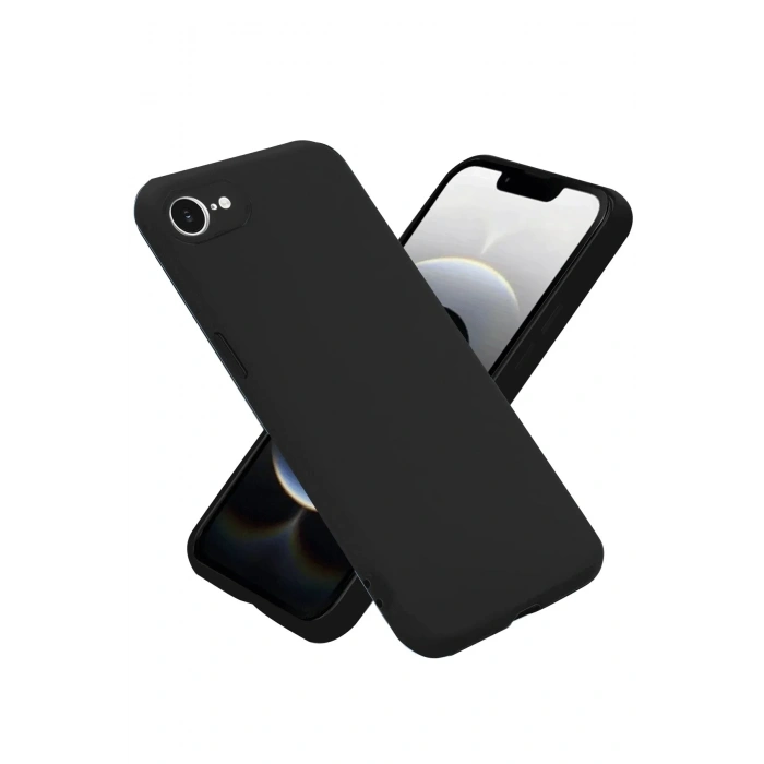 Mey İthalat®  iPhone 16E Kılıf First Silikon - Siyah