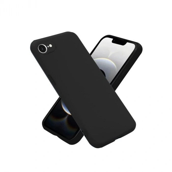 Mey İthalat®  iPhone 16E Kılıf First Silikon - Siyah