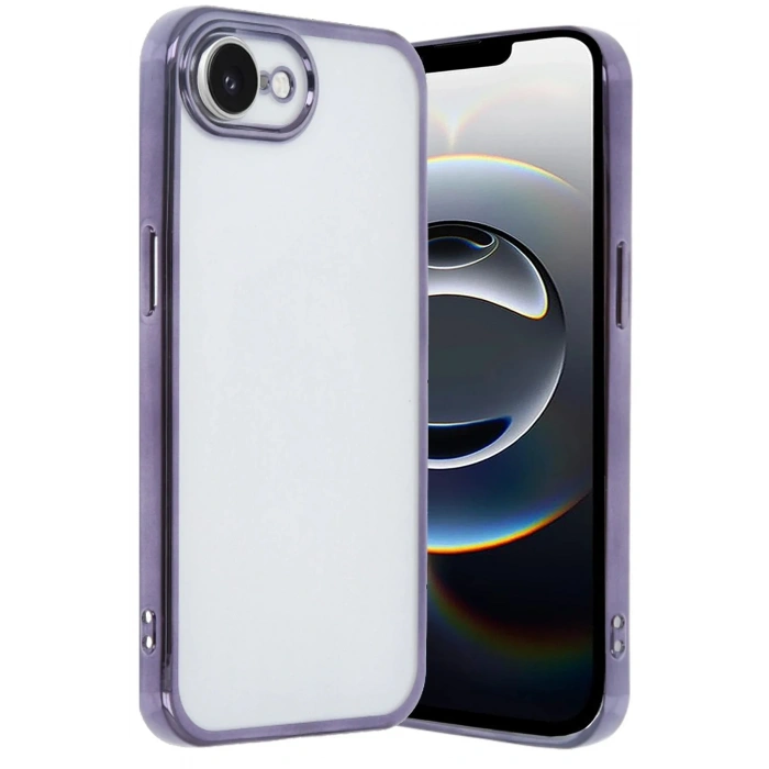 Mey İthalat®  iPhone 16E Kılıf  Lensli Silikon - Mor