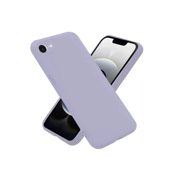 Mey İthalat®   iPhone 16E Kılıf Nano içi Kadife Silikon - Lila
